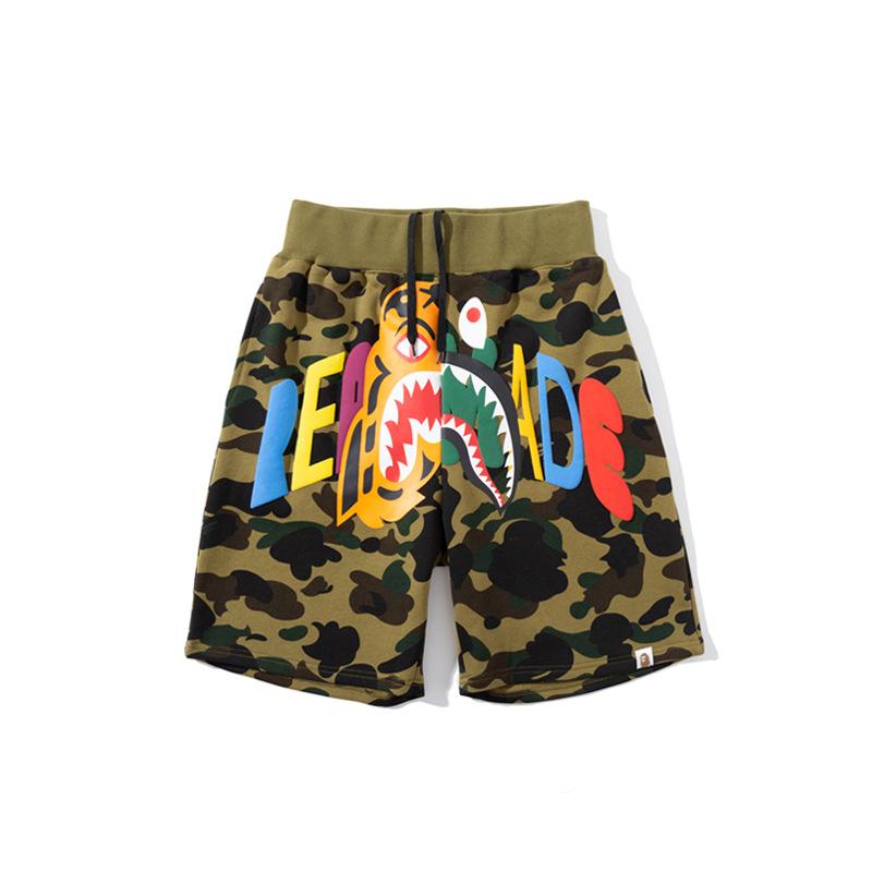 Bathing Ape Shorts Camouflage Shorts Men's and Women's Men's Beach Shorts Middle Pants
